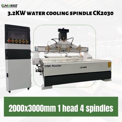  1 head with 4 spindles wood cnc router